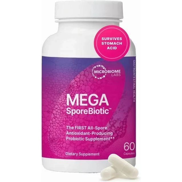 Mega Sporebiotic 180 Capsules Microbiome, Gut Health Probiotic – free delivery