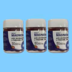 14-in-1 Magnesium Gummies 3 Pack 270ct Ashwagandha & L-Theanine