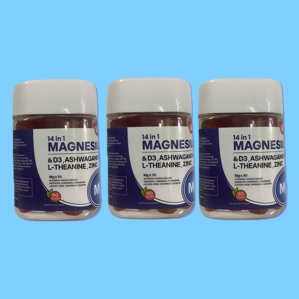 14-in-1 Magnesium Gummies 3 Pack 270ct Ashwagandha & L-Theanine