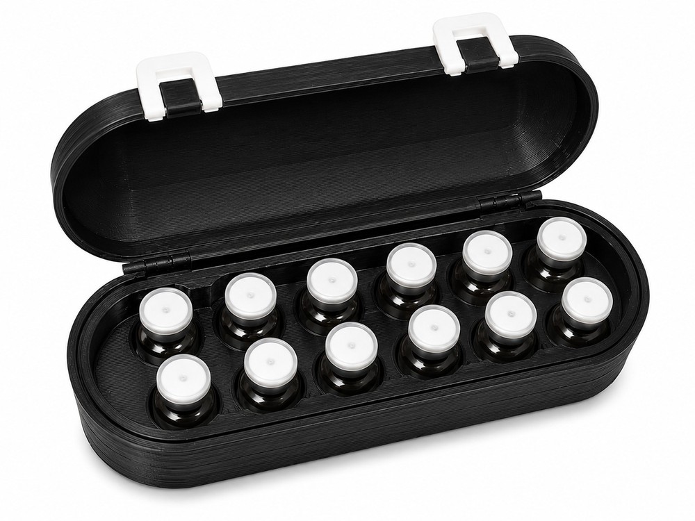 Peptide Storage Case, 10x 3ml Vials, Peptide organizer