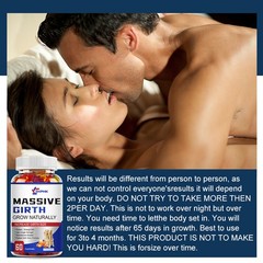 Testosterone Booster Massive Girth Grow, Libido Thicker,Men’s Enhanced Gummies