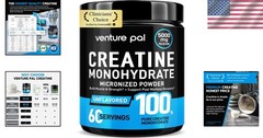 100% Pure Micronized Creatine Monohydrate Powder, Unflavored Creatine for Women