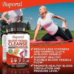 Blood Vessel Cleanse 120pcs, Supports Cardiovascular Health, Blood Circulation