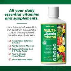 Life’s Fortune Whole Food Liquid Multivitamin, 32 Fl Oz (3 Pack)