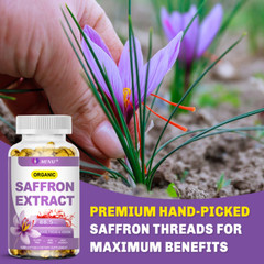 (2 Pack) Saffron Extract 60ct Seasonal Depression Focus Support Appetite Control
