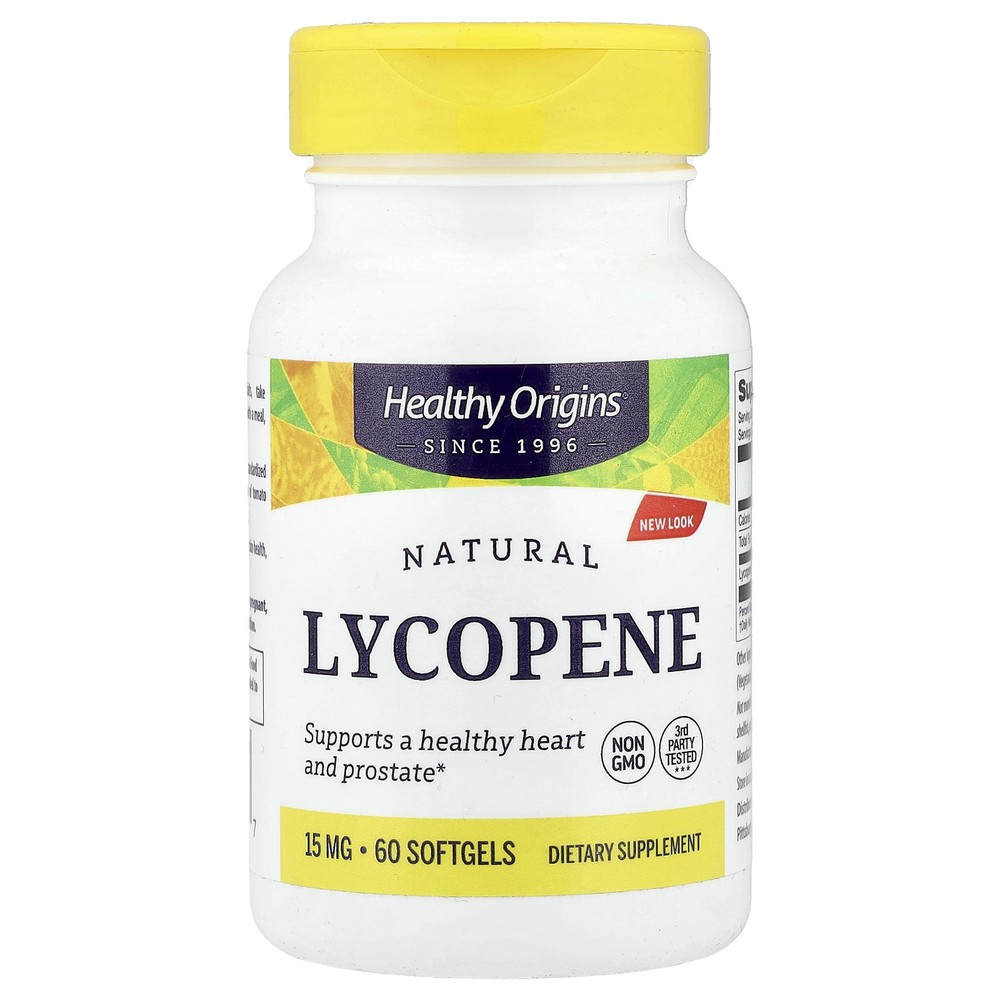 Natural Lycopene, 15 mg, 60 Softgels