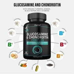 Glucosamine and Chondroitin Complex 240pcs, Cartilage Health,Improve Flexibility
