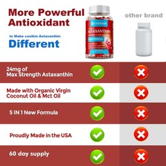 Astaxanthin 24mg-Heart & Joint Support, Vision Health-Ashwagandha,Grape Seed Oil