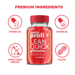 (5 Pack) Swiss Proli Lean Quick Keto Gummy, SwissProli ACV Formula (300 Gummies)