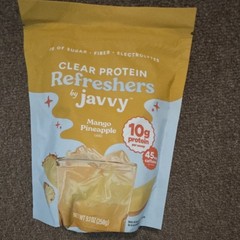 Javvy Clear Protein Refreshers Mango Pineapple Powder 10g Protein 9.1 oz
