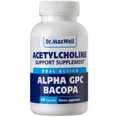 Dr. Maxwell Acetylcholine, Alpha GPC Choline 600mg + 60 Count (Pack of 1)