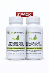2 Pack BiOptimizers Magnesium Breakthrough 60 Capsules 7 Forms High Absorption