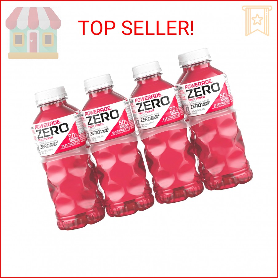 POWERADE ZERO Fruit Punch, 20 fl oz, 8 Pack