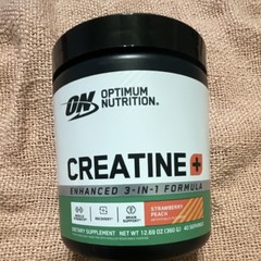 Optimum Nutrition Creatine+ Strawberry Peach 40 Servings Banned Substance Tested