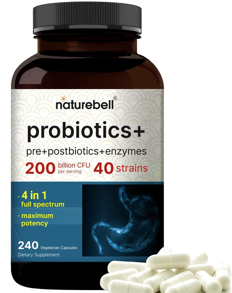 NatureBell Probiotic 200 Billion CFU – 40 Strains Per 240 Count (Pack of 1)