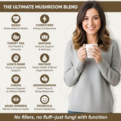 Suppello Mushroom Complex+ Powder – 13 In 1 Blend – 4.23 oz (60 Servings)