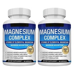 Complex Elemental Supplement 8 Magnesium 1000mg – Vegan Non-GMO 90 Capsules