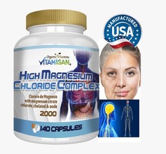 Magnesium Chloride (Cloruro de Magnesio) High absorption 2000 mg xs 140 capsules