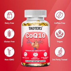Coq10 Coenzyme 400mg Immune Function Heart Health Support Increase Energy