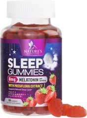 Melatonin Sleep Gummies, 8 mg Melatonin Extra Strength for 20mg Passiflora Sleep
