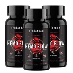 3Pcs Leviathan Nutrition Hemo Flow Supplement Nattokinase with forNitric Oxide