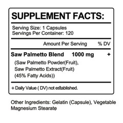 1/2/4Pack SAW PALMETTO Capsule 1000mg Prostate & Urinary Tract Health Supplement