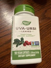 Nature’s Way, Uva Ursi, Leaves, 480 mg, 100 Vegan Capsules EXP 02/29/28