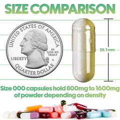 Size 000 Separated Clear Empty Gelatin Capsules Gelcaps Kosher Caps Pills