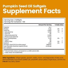 Pumpkin Seed Oil 1000mg Saw Palmetto 300 Softgels Non-GMO Cold Pressed 1 – 3Pack