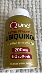 Extra Strength Ubiquinol 200 mg 60 Softgels CoQ10 Sealed New