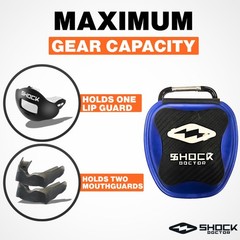 Shock Doctor Mouth Guard Case, Ventilated, Universal One Size, Trans Blue