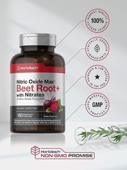 Nitric Oxide Beet Root Capsules | Including Nitrates | 180 Count | by Horbaach