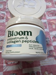 2XBloom Colostrum & Collagen Peptides 25 Servings Ea Unflavored 4.16oz Ex 12/26