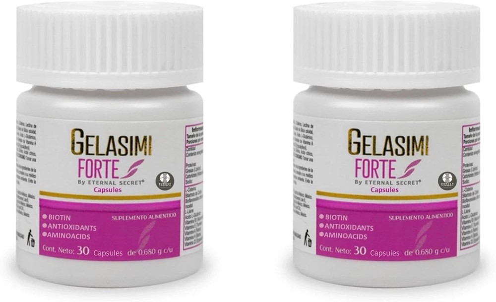 2 Pack Gelasimi Forte – 30 Softgel Capsules – Hair, Skin & Nails Support –Mexico