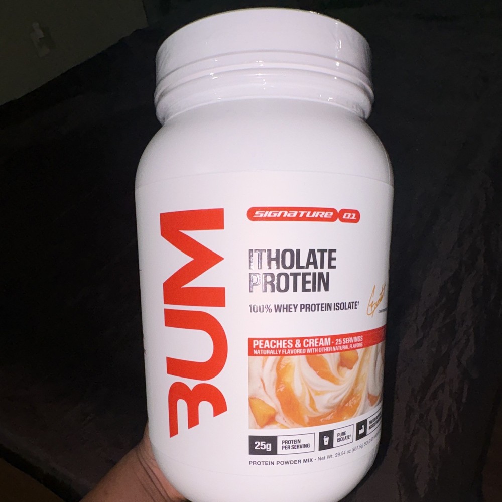 RAW Signature CBUM Whey Protein Isolate Powder Peaches & Cream 29.54 oz