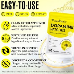 ACENTIALLABS Dopamine Support Patches | Mood, Focus & Mental Clarity | 30 Cts
