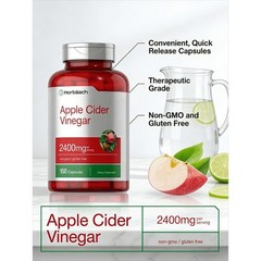 Horbäach Apple Cider Vinegar Capsules 2400mg | 150 Count | Non-GMO -Gluten Free