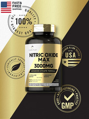 Nitric Oxide Supplement 3000Mg | 120 Capsules | with L-Arginine & L-Citrulline