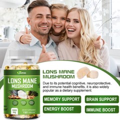 Mushroom Complex Supplement Capsules Lions Mane,Cordyceps Sinensis,Reishi,Chaga