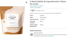 PLANT BASED! 15g PLANT BASED PROTEIN! SUPERFOOD SHAKE Fiber~ 22 Vita & Minerals.