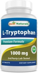 L-Tryptophan 1000mg per Tablet 60 Tabs Natural No Preservatives