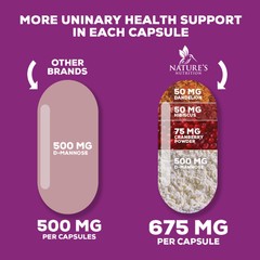 D-Mannose Capsules 1350mg with Cranberry UTI Support & Cleanse, Bladder Health