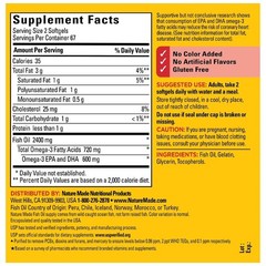 Nature Fish Oil 2400mg per Serving Softgels,3 Fish Oil Supplements, 134 Count