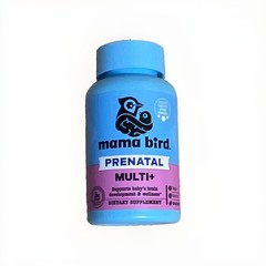 Mama Bird Prenatal Multi+ Multivitamin 30 Caplets Vegan Non-GMO Exp 09/2026