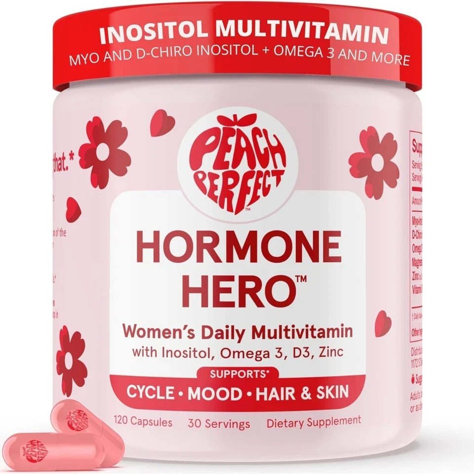 Peach Perfect 40:1 Inositol Complex – Myo & D-Chiro with Multivitamin & Omega-3