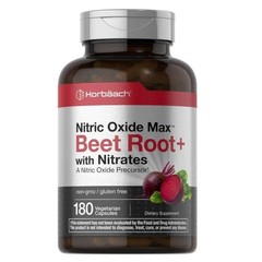 Horbäach 180ct Beet Root Nitric Oxide Capsules – Vegetarian Non-GMO Gluten Fre e
