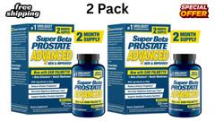 Super Beta Prostate Advanced with Saw Palmetto 120 Capsules 2 Pack Free Shipping