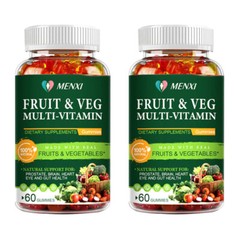 Fruit & Veggie Gummies – Immune & Digestive Support with 9 Antioxidants 60-240pc