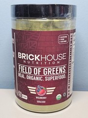 Brickhouse Nutrition Field of Greens Wildberry 12oz – Exp 11/2027 – New/Sealed!