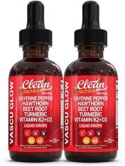 Clean Nutra Cayenne Pepper Drops Supplement Liquid+Hawthorn Berry, Vitamin D3 K2